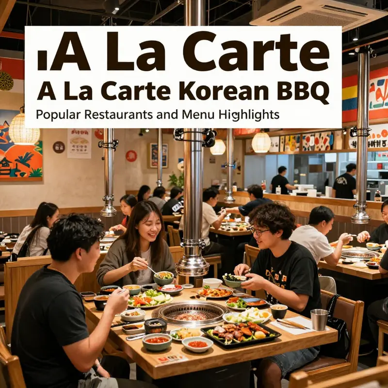 A visually appealing display of a la carte Korean BBQ options, showcasing the flexibility in choices.