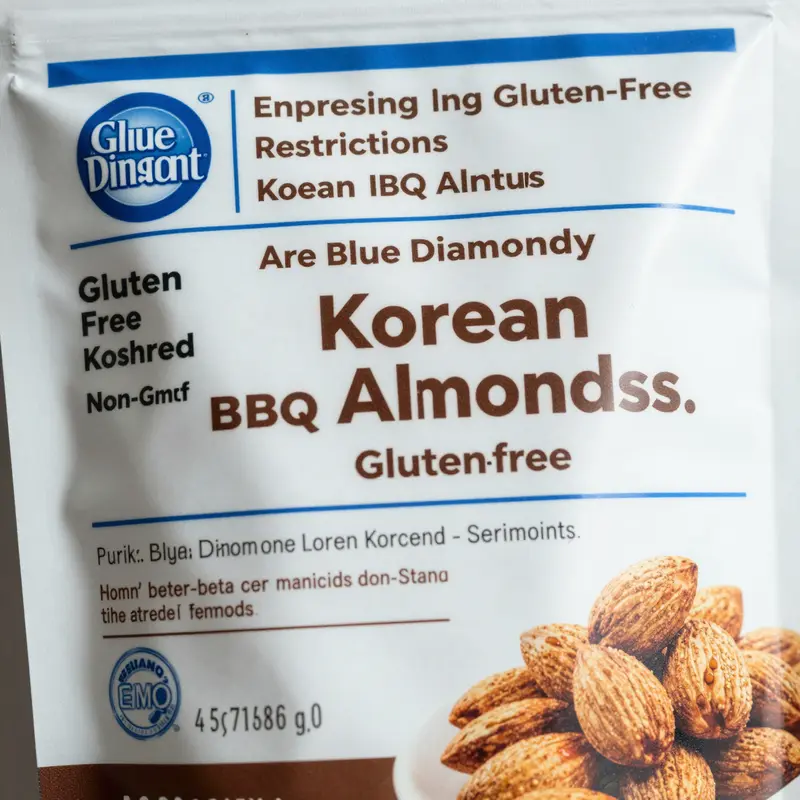 Blue Diamond Korean BBQ Almonds paired with fresh veggies, showcasing their attractive presentation and rich nutritional benefits.