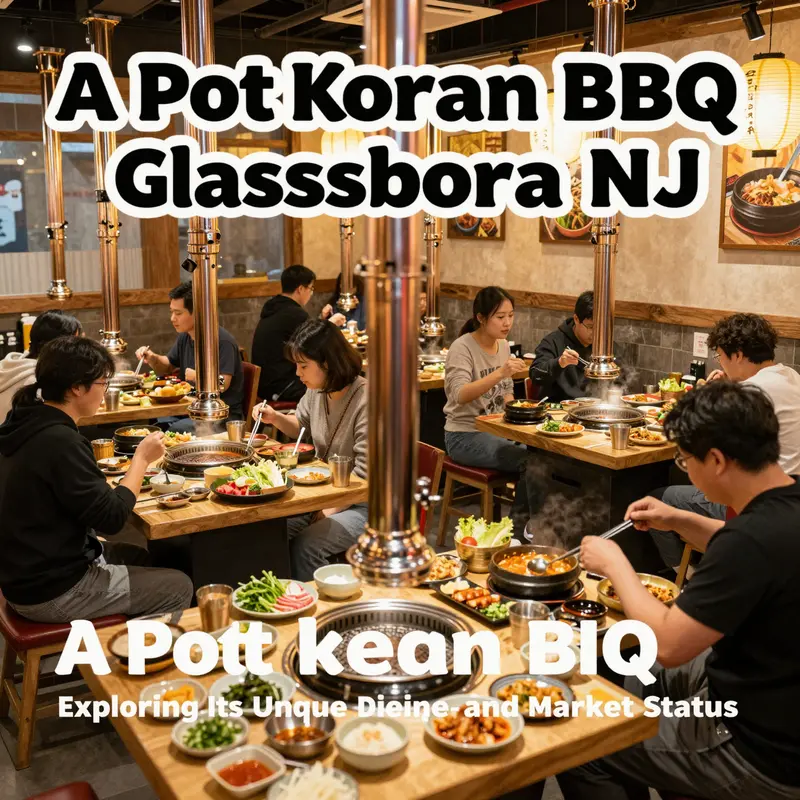 An engaging scene of diners grilling meats and cooking hot pot ingredients at A Pot Korean BBQ Glassboro NJ.