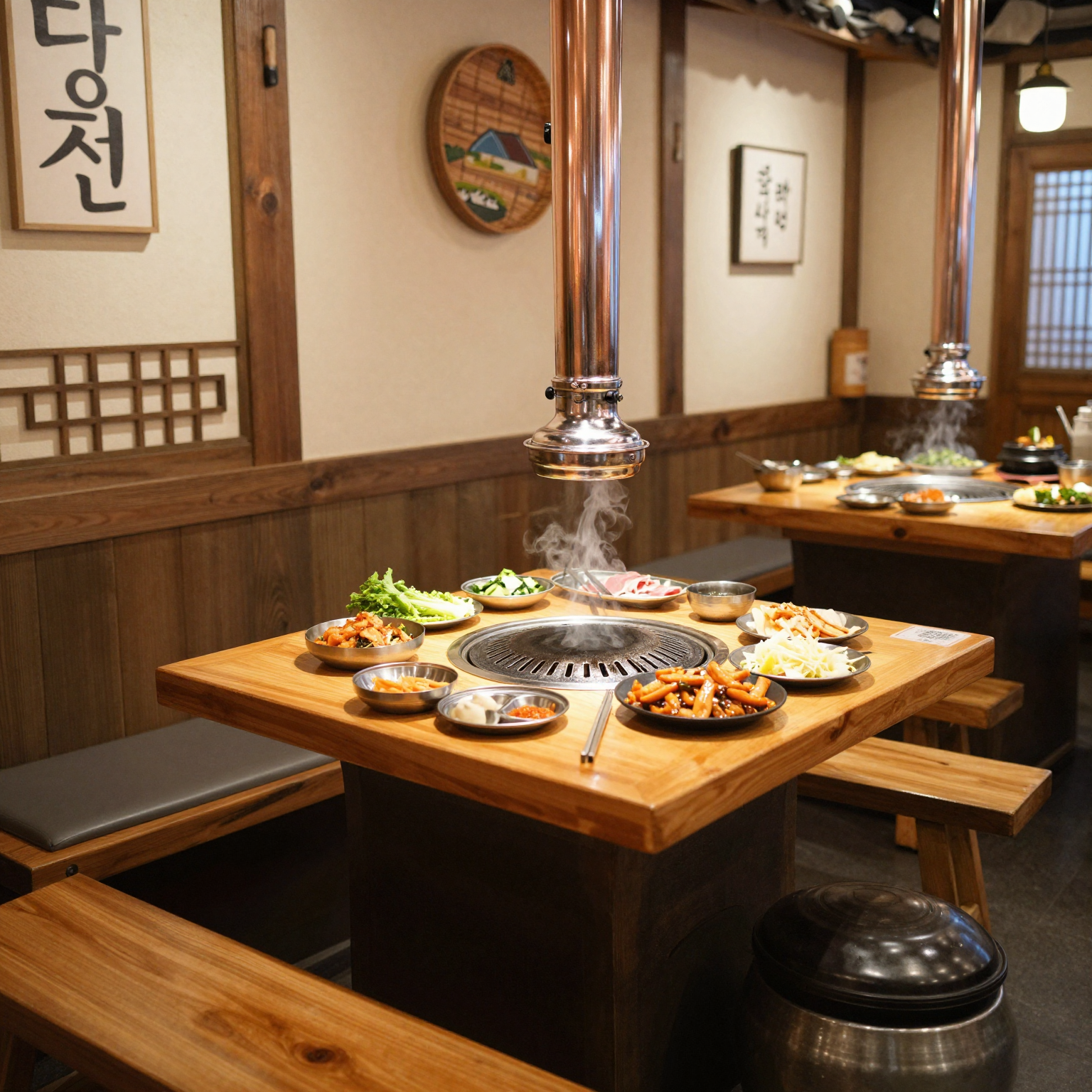 Cozy Korean BBQ Setting