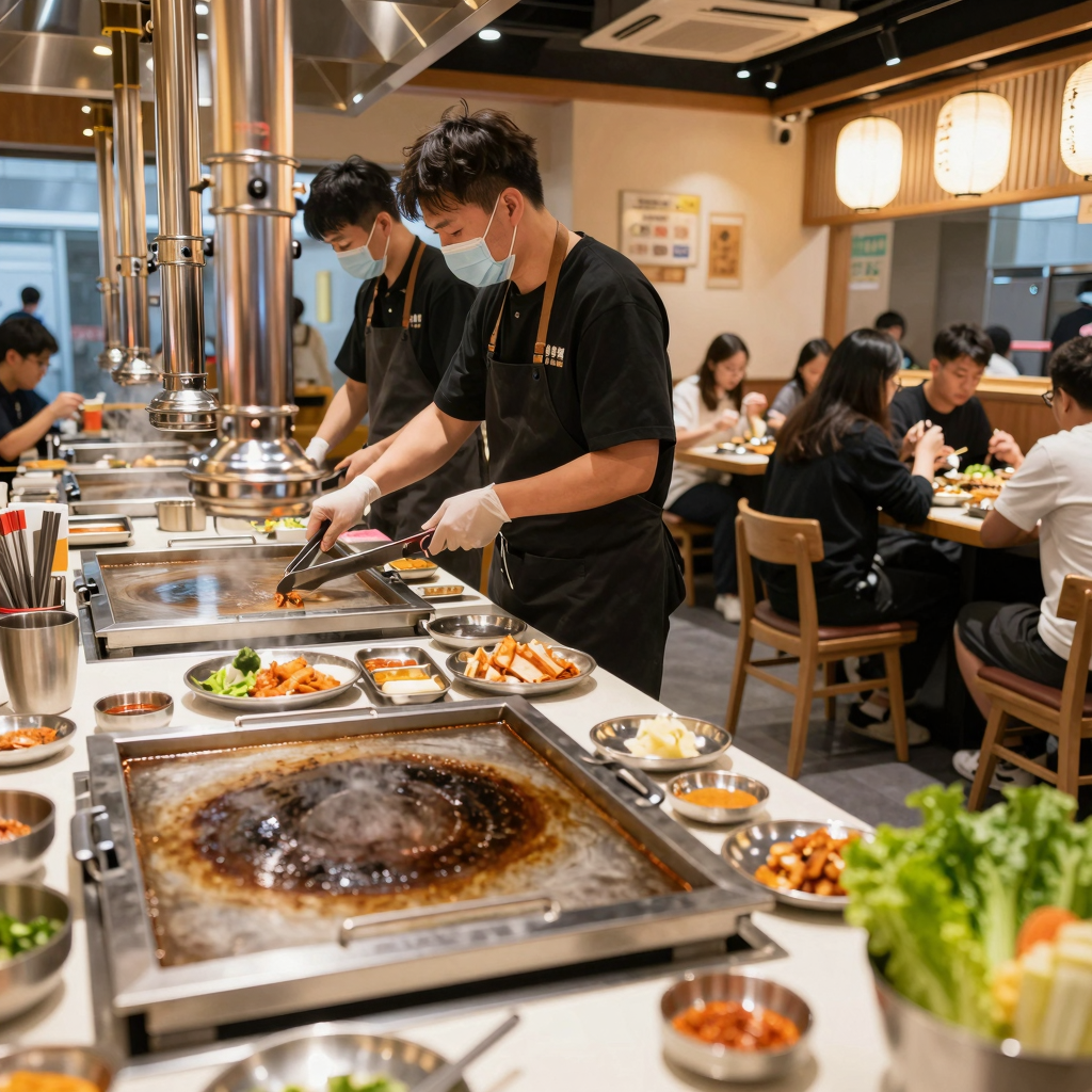 Korean BBQ Kitchen Setup