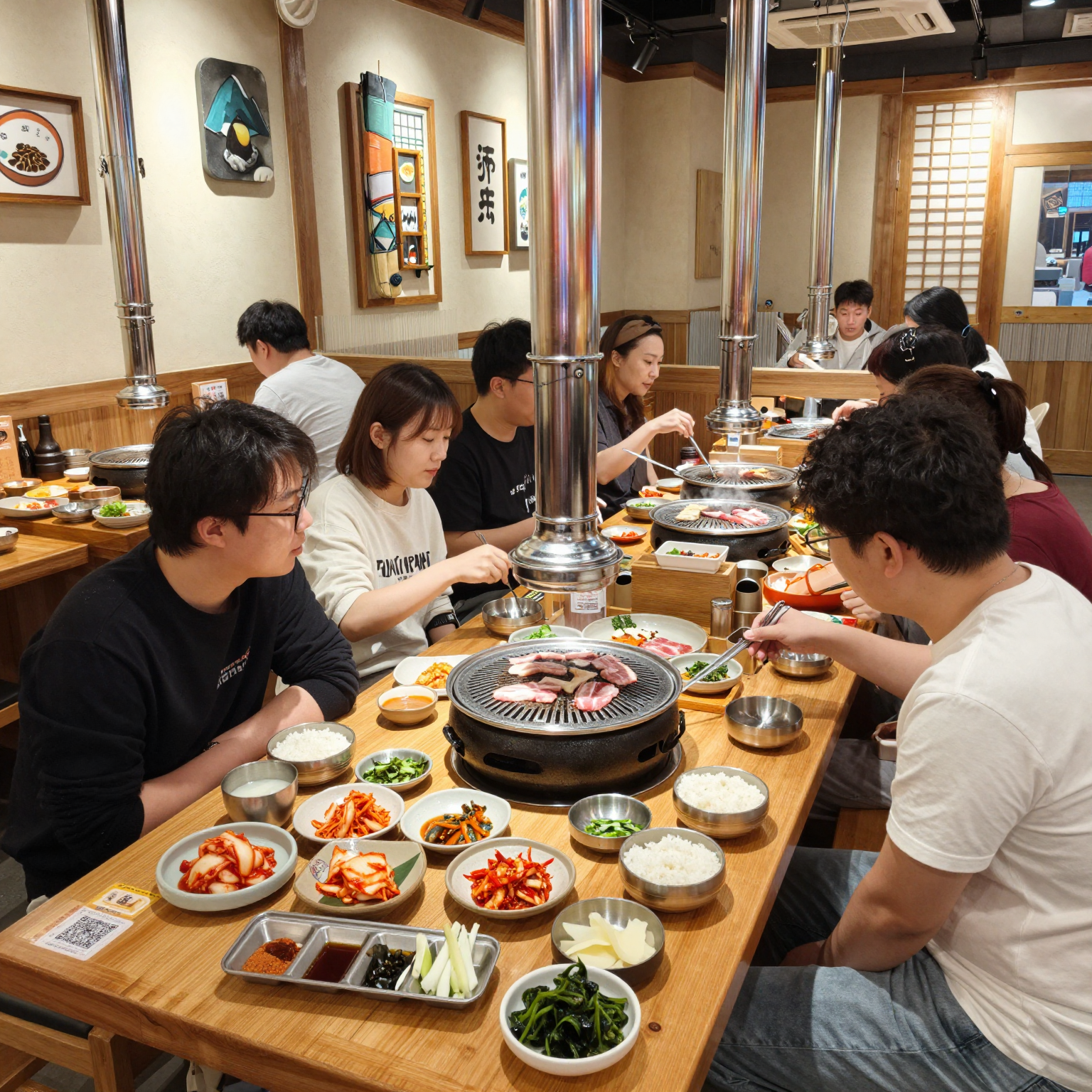 Korean BBQ Restaurant Interior