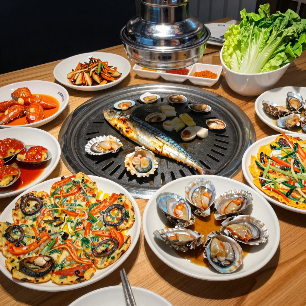 Korean BBQ Seafood Dishes