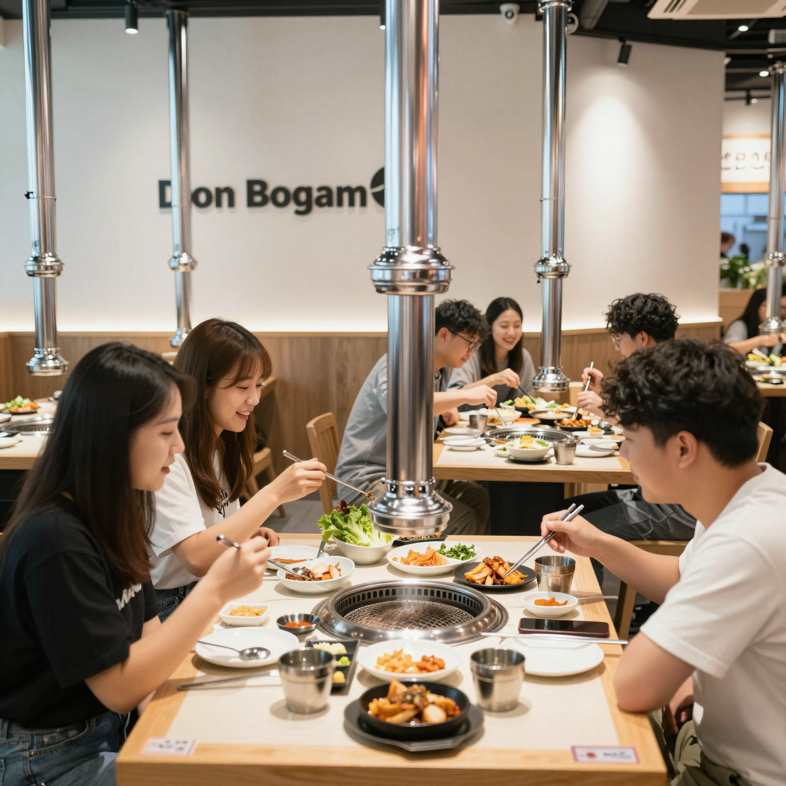 Dining at Don Bogam Korean BBQ