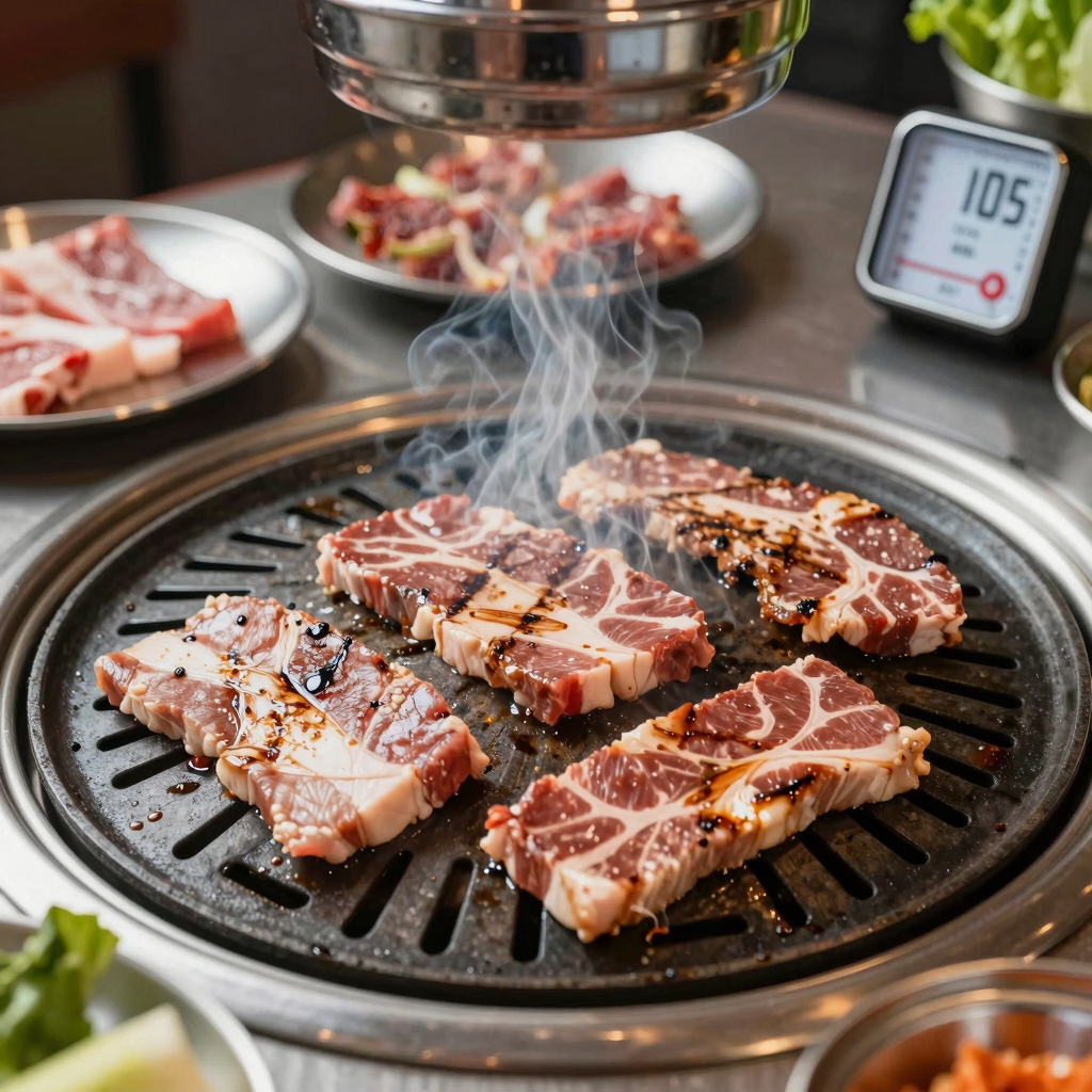 Korean BBQ Cooking Process