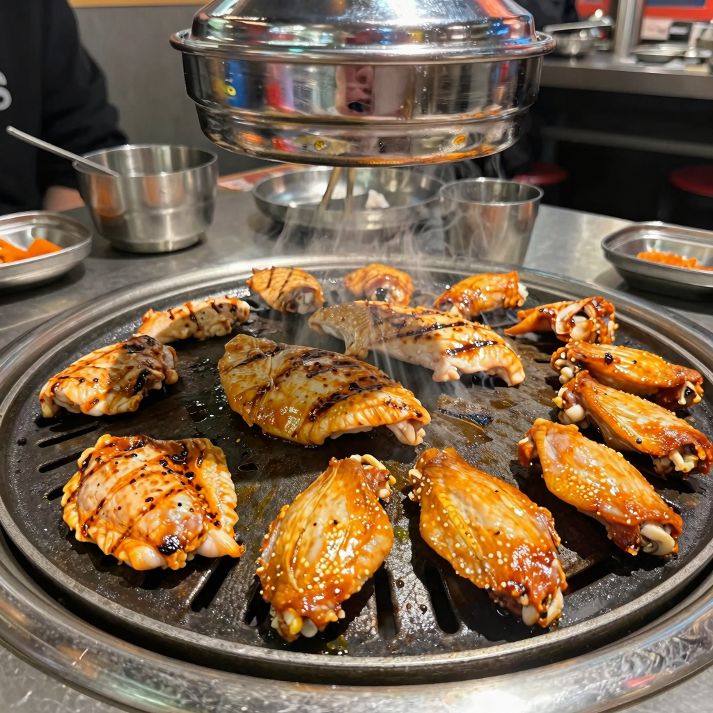 Korean BBQ Chicken Cooking
