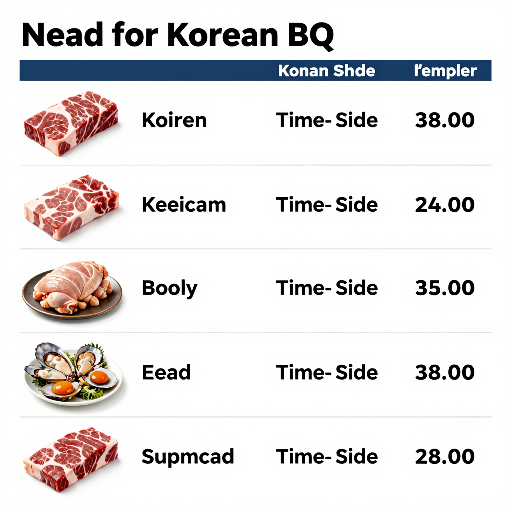 Korean BBQ Cooking Times