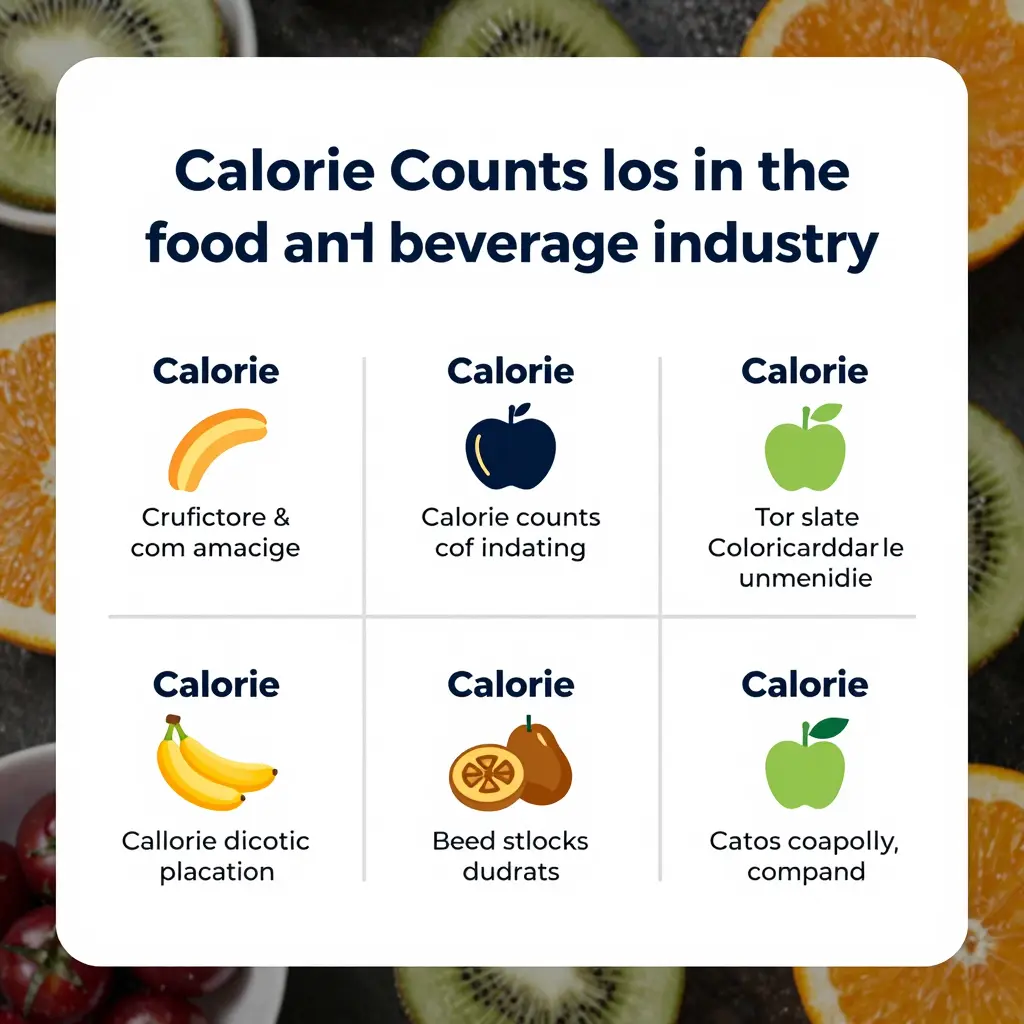 Infographic about the importance of calorie counts in the food and beverage industry