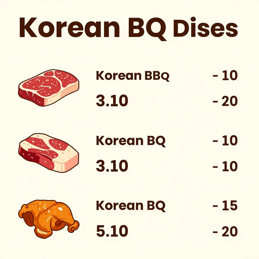 Infographic on Korean BBQ Calories