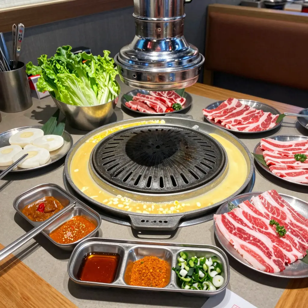 Korean BBQ Grill Setup