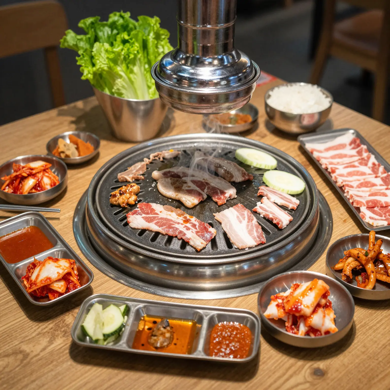 Korean BBQ Grill Setup