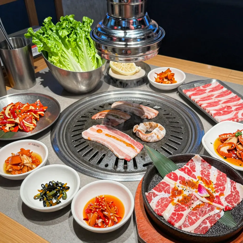 Korean BBQ Table Setup