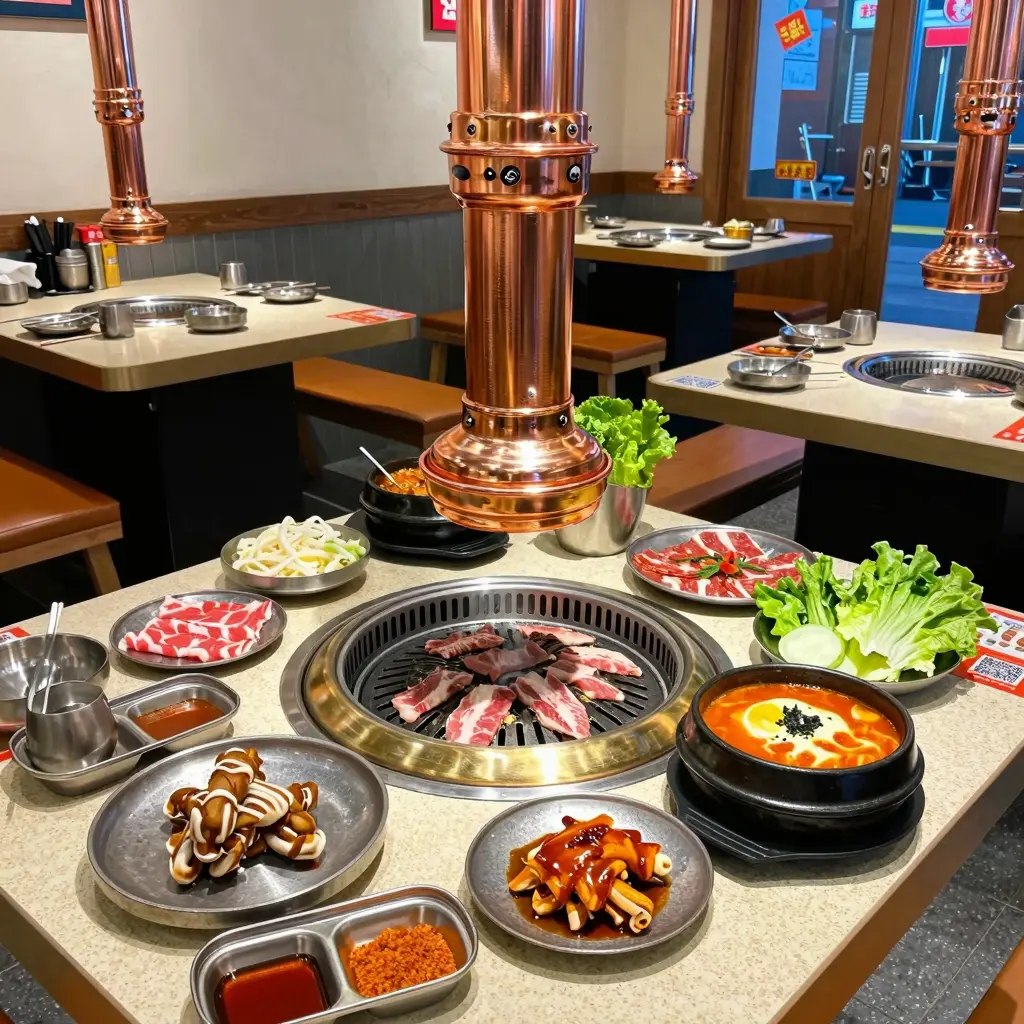 Typical Gen Korean BBQ Dining Setup