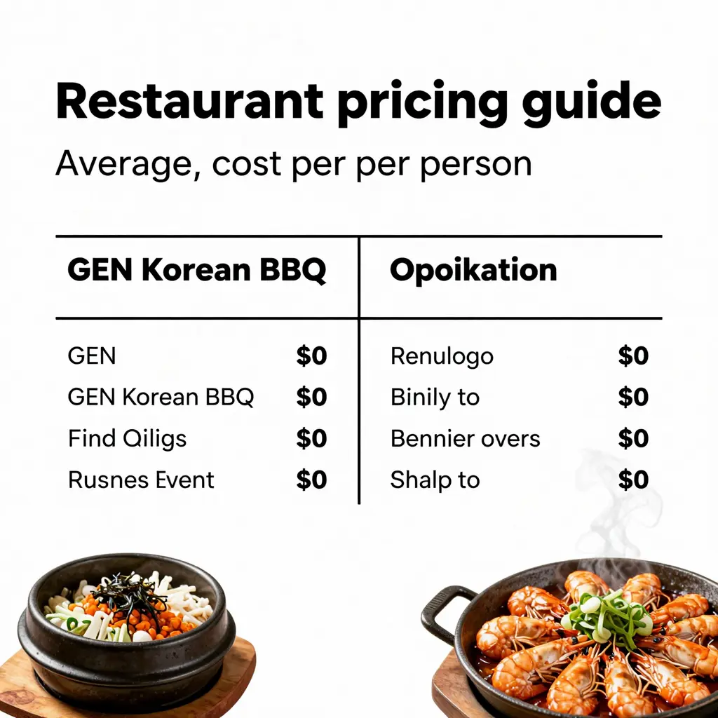 GEN Korean BBQ Pricing Infographic