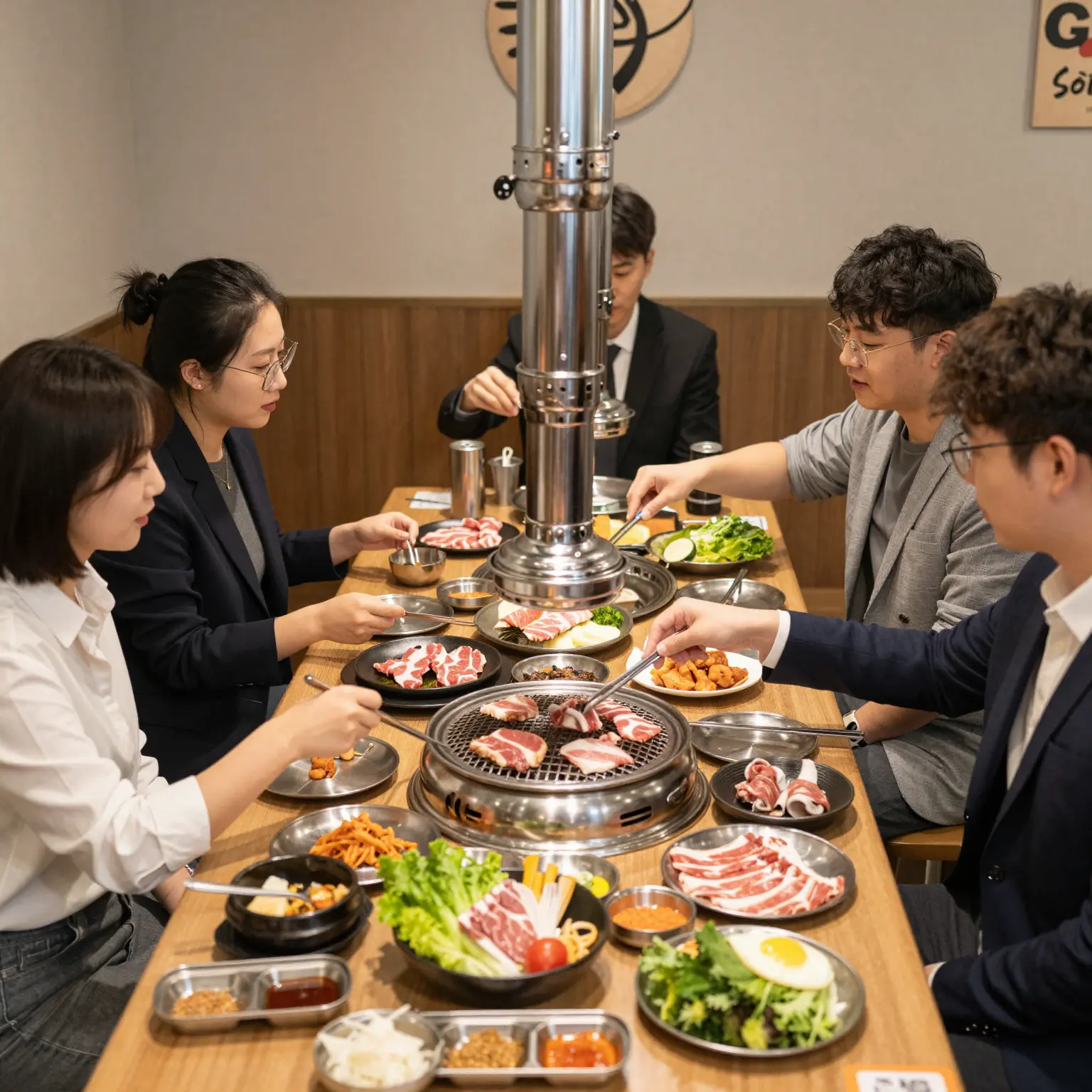 Business meeting at Gen Korean BBQ