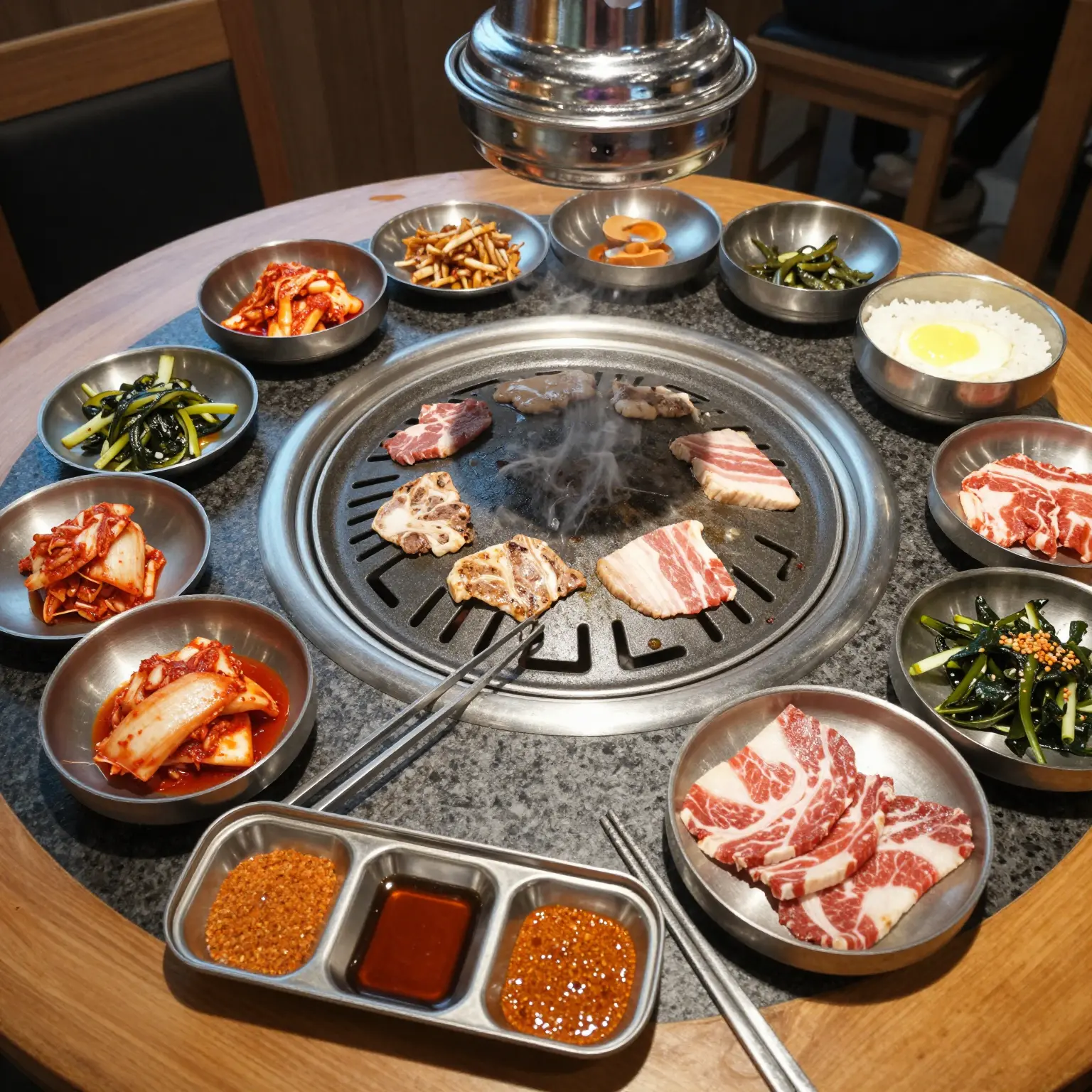 Korean BBQ Dining Setup