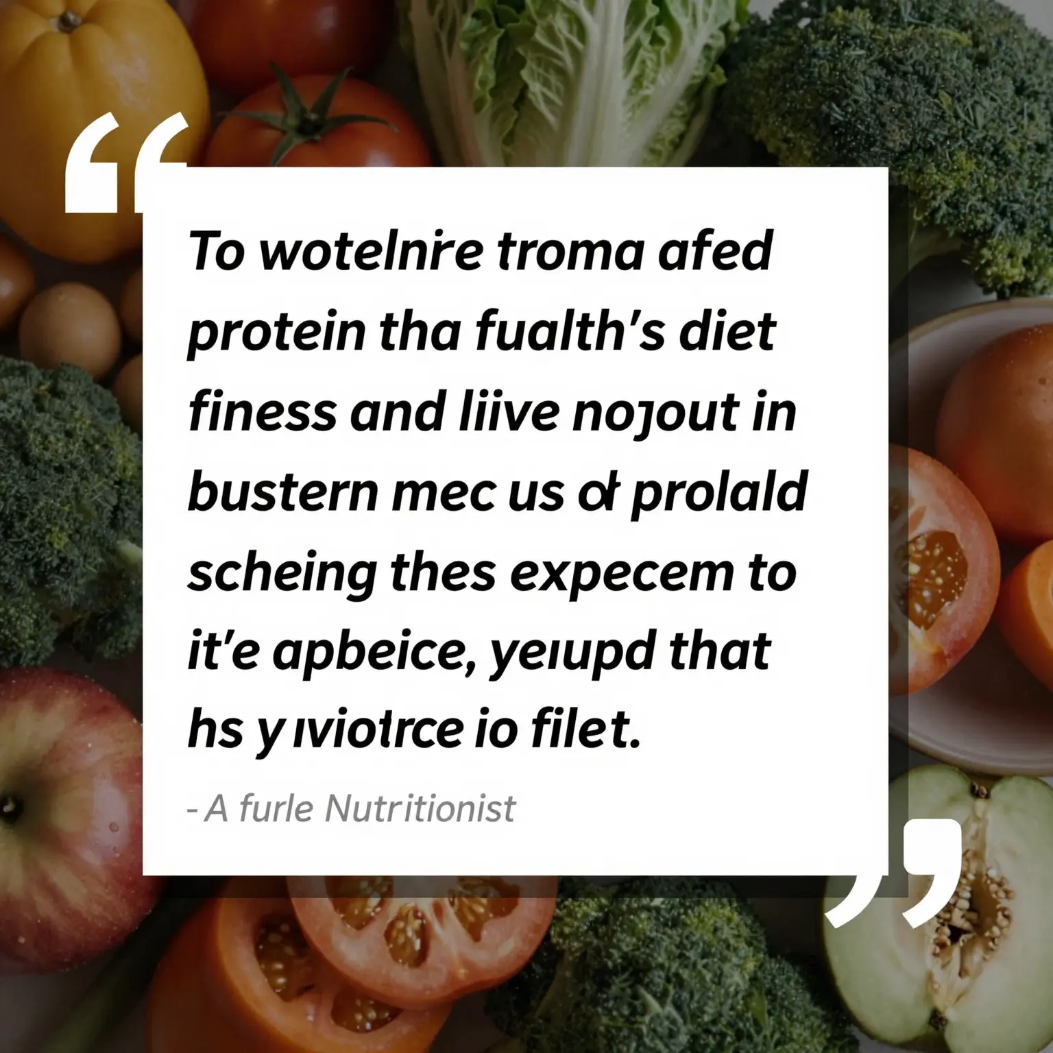 Quote on Protein Importance