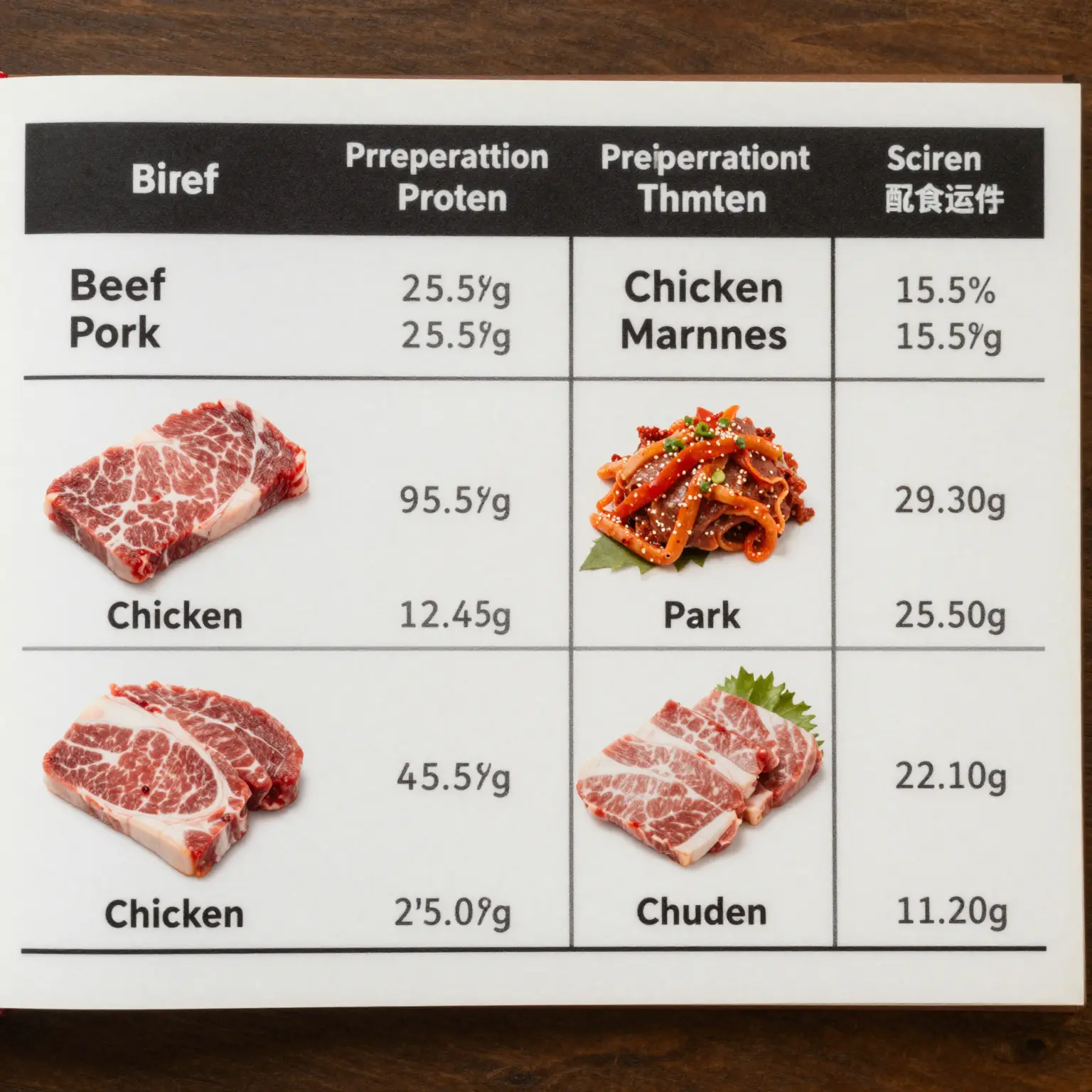 Korean BBQ Meat Comparison